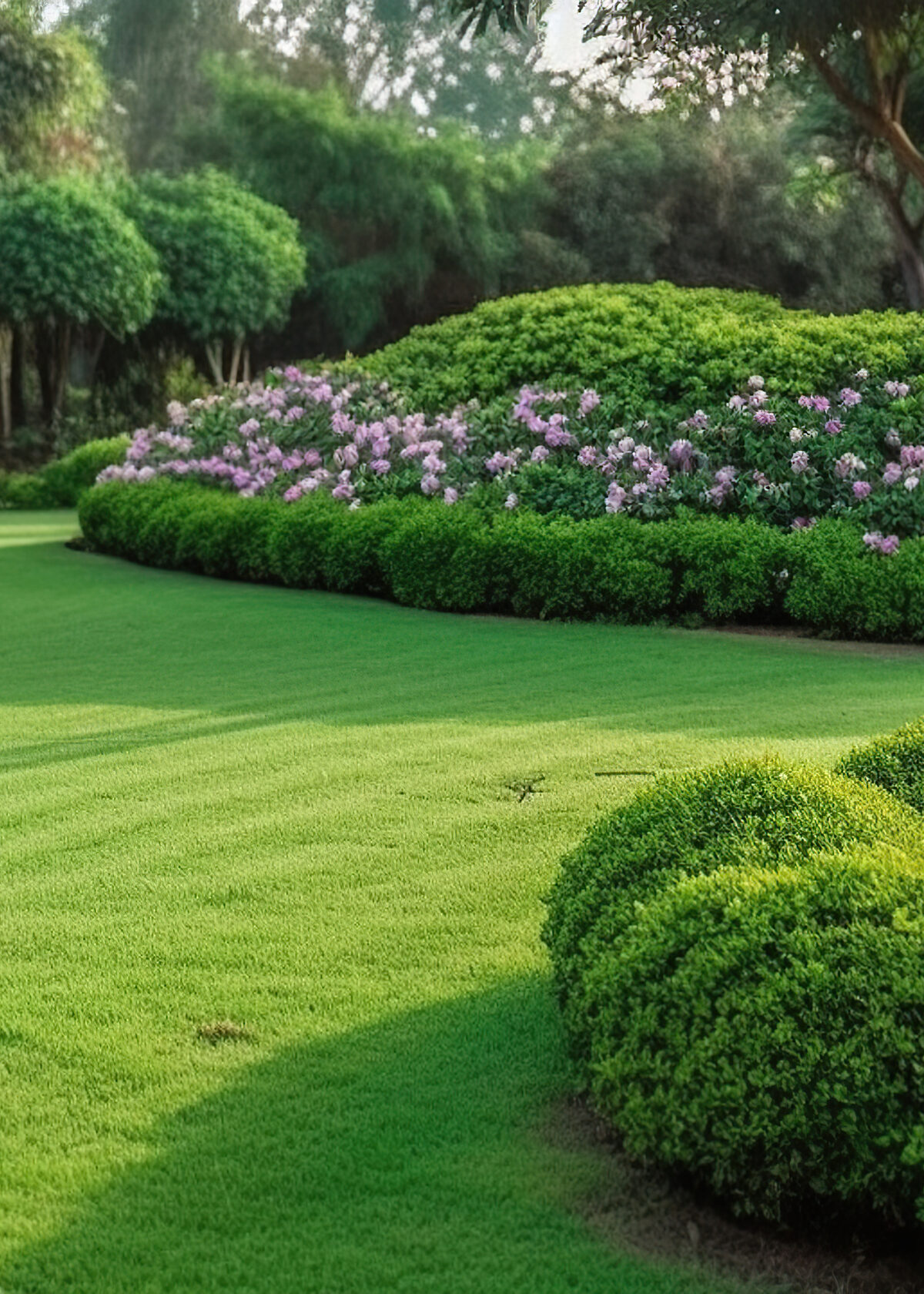 Prachtig aangelegde tuin met weelderig groen